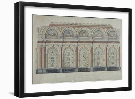 East Side View of the Livery Hall of the Clothworkers' Company, City of London, 1860-null-Framed Giclee Print