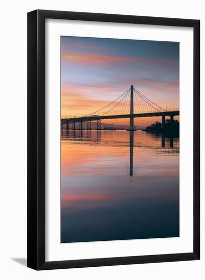 East Span of the Bay Bridge in Reflection, San Francisco, California-Vincent James-Framed Photographic Print