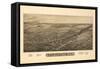 East Syracuse, New York - Panoramic Map-Lantern Press-Framed Stretched Canvas