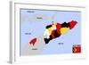 East Timor Map-tony4urban-Framed Art Print