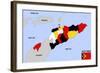 East Timor Map-tony4urban-Framed Art Print