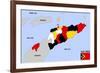 East Timor Map-tony4urban-Framed Art Print