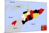 East Timor Map-tony4urban-Mounted Art Print