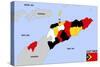 East Timor Map-tony4urban-Stretched Canvas