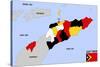 East Timor Map-tony4urban-Stretched Canvas