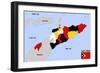 East Timor Map-tony4urban-Framed Premium Giclee Print