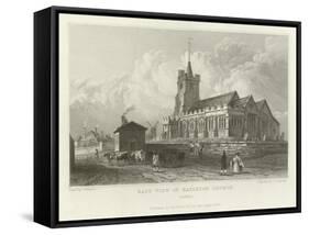 East View of Rayleigh Church, Essex-William Henry Bartlett-Framed Stretched Canvas