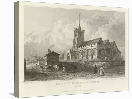 East View of Rayleigh Church, Essex-William Henry Bartlett-Stretched Canvas