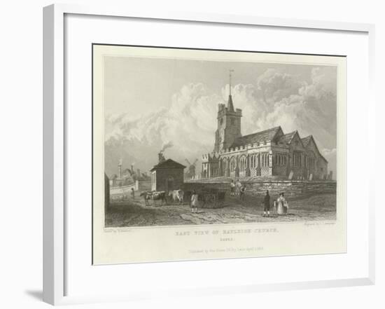 East View of Rayleigh Church, Essex-William Henry Bartlett-Framed Giclee Print