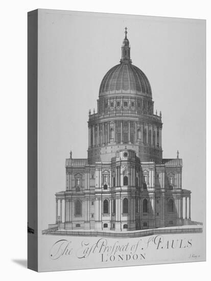 East View of St Paul's Cathedral, City of London, 1720-null-Stretched Canvas