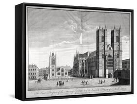 East View of Westminster Abbey and St Margaret's Church, London, C1720-Benjamin Cole-Framed Stretched Canvas