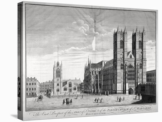 East View of Westminster Abbey and St Margaret's Church, London, C1720-Benjamin Cole-Stretched Canvas