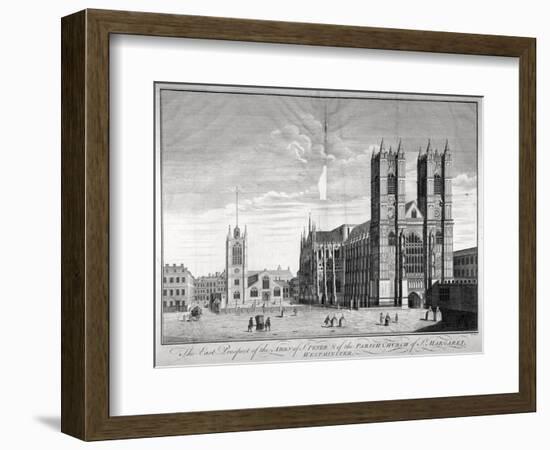 East View of Westminster Abbey and St Margaret's Church, London, C1720-Benjamin Cole-Framed Giclee Print