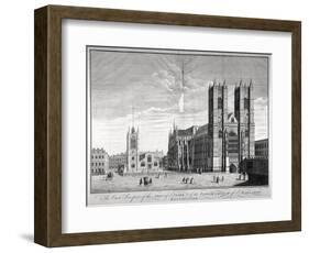 East View of Westminster Abbey and St Margaret's Church, London, C1720-Benjamin Cole-Framed Giclee Print