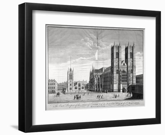 East View of Westminster Abbey and St Margaret's Church, London, C1720-Benjamin Cole-Framed Giclee Print