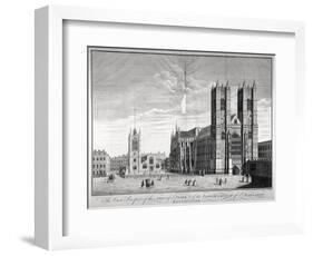 East View of Westminster Abbey and St Margaret's Church, London, C1720-Benjamin Cole-Framed Giclee Print