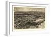 East Walpole, Massachusetts - Panoramic Map-Lantern Press-Framed Art Print