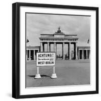 East-West Berlin Border 1961-Terry Fincher-Framed Photographic Print