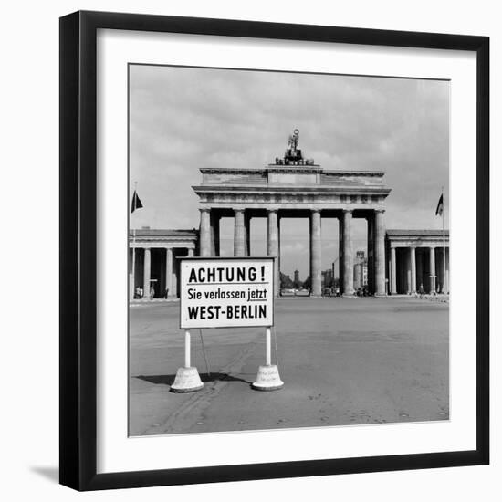 East-West Berlin Border 1961-Terry Fincher-Framed Premium Photographic Print