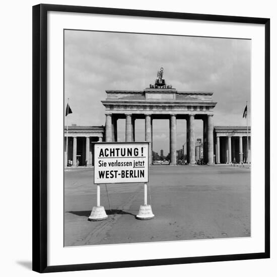 East-West Berlin Border 1961-Terry Fincher-Framed Photographic Print