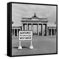 East-West Berlin Border 1961-Terry Fincher-Framed Stretched Canvas