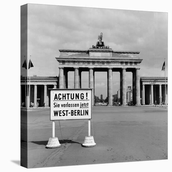 East-West Berlin Border 1961-Terry Fincher-Stretched Canvas