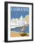 Eastbourne - Dave Thompson Contemporary Travel Print-Dave Thompson-Framed Art Print