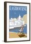 Eastbourne - Dave Thompson Contemporary Travel Print-Dave Thompson-Framed Giclee Print