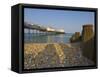 Eastbourne Pier, Beach and Groynes, Eastbourne, East Sussex, England, Uk-Neale Clarke-Framed Stretched Canvas