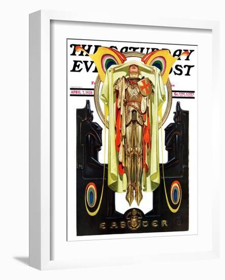 "Easter, 1928," Saturday Evening Post Cover, April 7, 1928-Joseph Christian Leyendecker-Framed Giclee Print