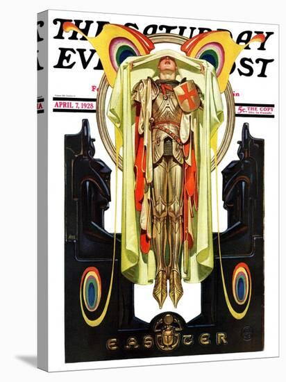 "Easter, 1928," Saturday Evening Post Cover, April 7, 1928-Joseph Christian Leyendecker-Stretched Canvas