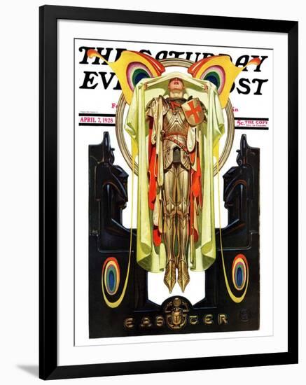 "Easter, 1928," Saturday Evening Post Cover, April 7, 1928-Joseph Christian Leyendecker-Framed Giclee Print