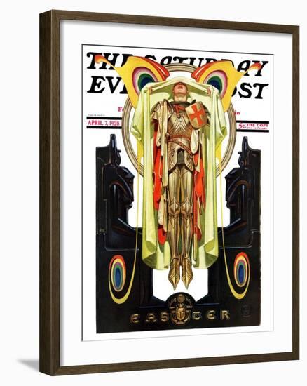 "Easter, 1928," Saturday Evening Post Cover, April 7, 1928-Joseph Christian Leyendecker-Framed Giclee Print