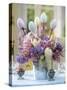 Easter Arrangement of Hyacinths Decorated with Eggs-Friedrich Strauss-Stretched Canvas