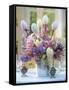 Easter Arrangement of Hyacinths Decorated with Eggs-Friedrich Strauss-Framed Stretched Canvas