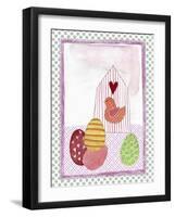 Easter Birdhouse and Eggs-Effie Zafiropoulou-Framed Giclee Print