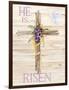 Easter Blessing Saying III with Cross v2-Kathleen Parr McKenna-Framed Art Print