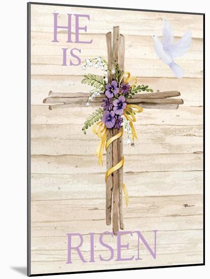 Easter Blessing Saying III with Cross v2-Kathleen Parr McKenna-Mounted Art Print