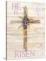 Easter Blessing Saying III with Cross v2-Kathleen Parr McKenna-Stretched Canvas