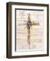 Easter Blessing Saying III with Cross v2-Kathleen Parr McKenna-Framed Art Print