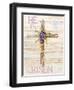 Easter Blessing Saying III with Cross v2-Kathleen Parr McKenna-Framed Art Print