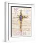 Easter Blessing Saying III with Cross v2-Kathleen Parr McKenna-Framed Art Print