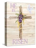 Easter Blessing Saying III with Cross v2-Kathleen Parr McKenna-Stretched Canvas