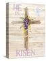 Easter Blessing Saying III with Cross v2-Kathleen Parr McKenna-Stretched Canvas