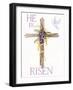 Easter Blessing Saying III with Cross-Kathleen Parr McKenna-Framed Art Print