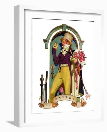 "Easter Bouquet,"April 20, 1935-Joseph Christian Leyendecker-Framed Giclee Print