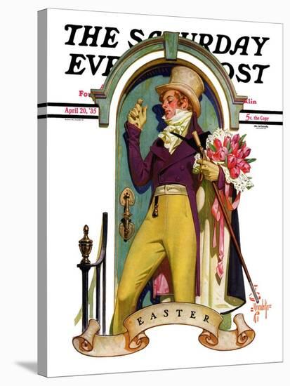 "Easter Bouquet," Saturday Evening Post Cover, April 20, 1935-Joseph Christian Leyendecker-Stretched Canvas