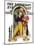 "Easter Bouquet," Saturday Evening Post Cover, April 20, 1935-Joseph Christian Leyendecker-Mounted Premium Giclee Print