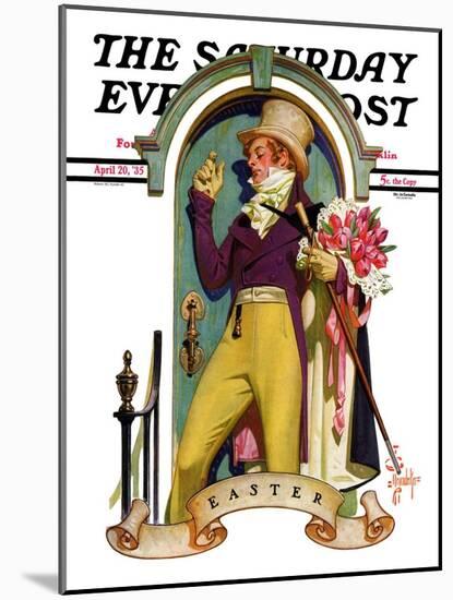 "Easter Bouquet," Saturday Evening Post Cover, April 20, 1935-Joseph Christian Leyendecker-Mounted Giclee Print