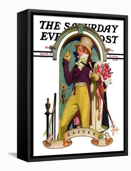 "Easter Bouquet," Saturday Evening Post Cover, April 20, 1935-Joseph Christian Leyendecker-Framed Stretched Canvas